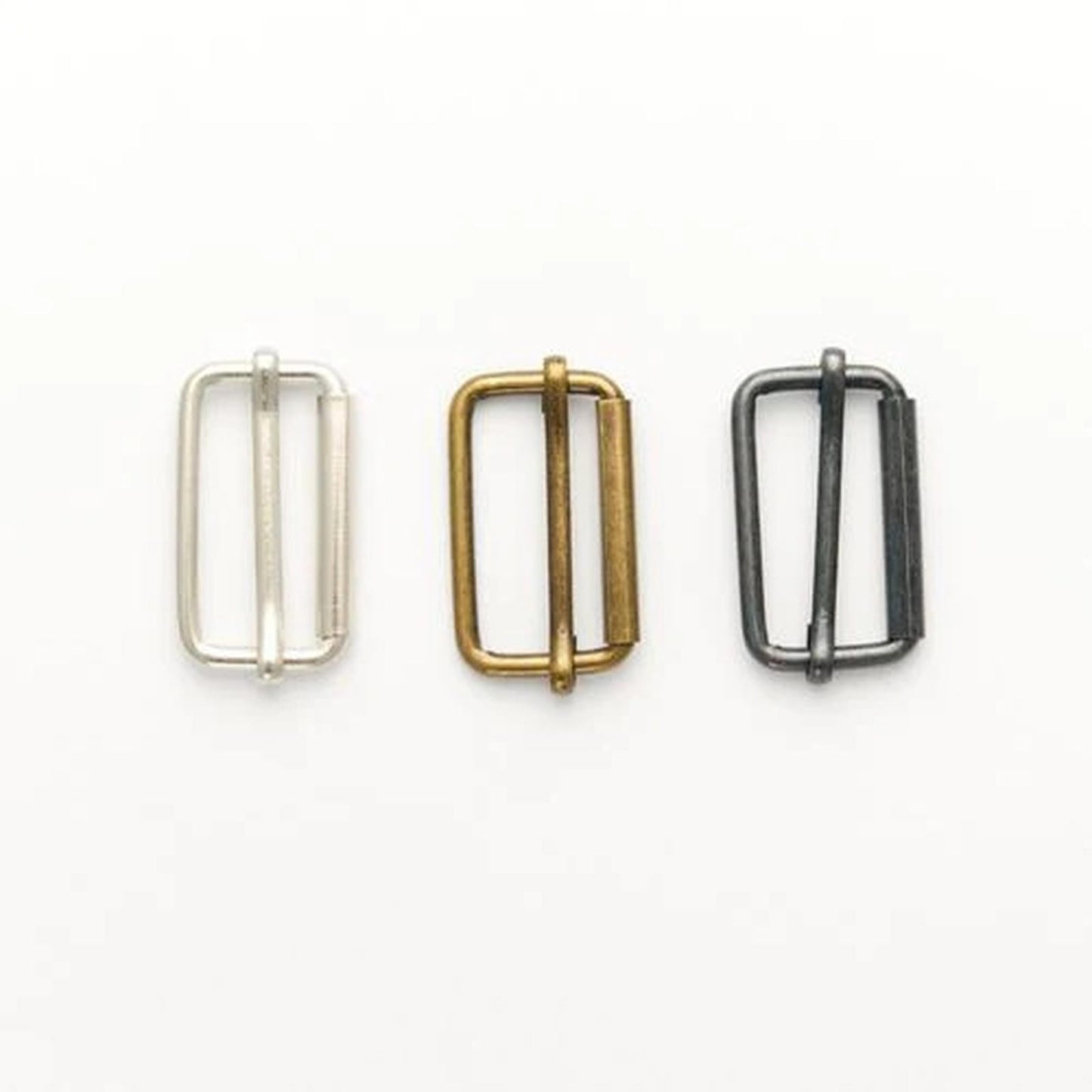 Budget 1" (25mm) Silver Slider buckles x 6 pack