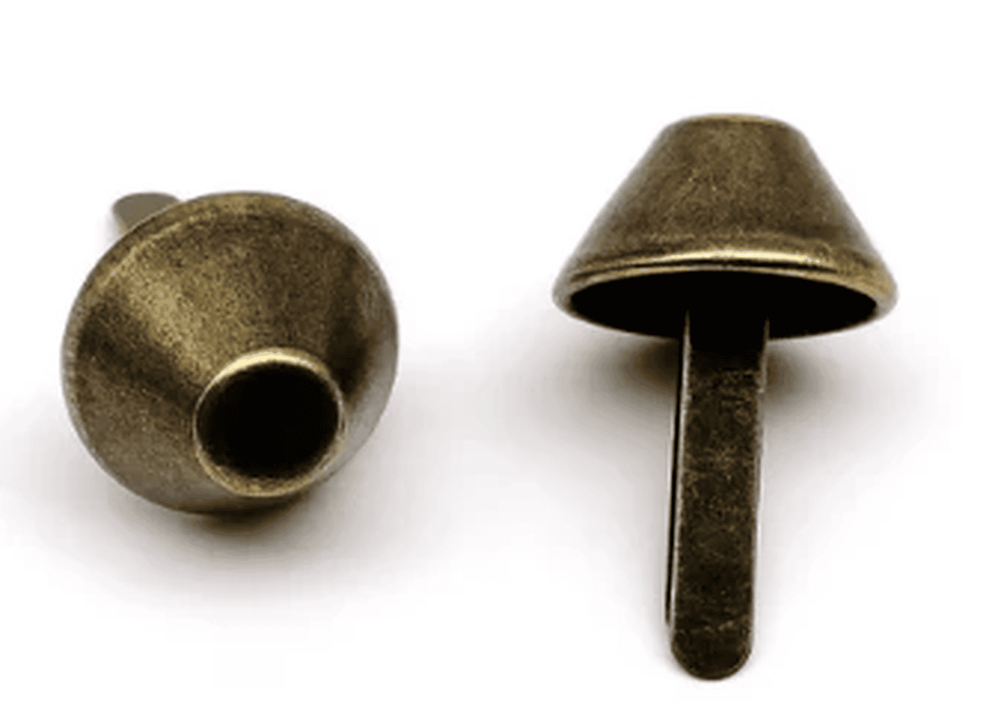 15mm bucket bag feet in antique brass come with washers for fixing