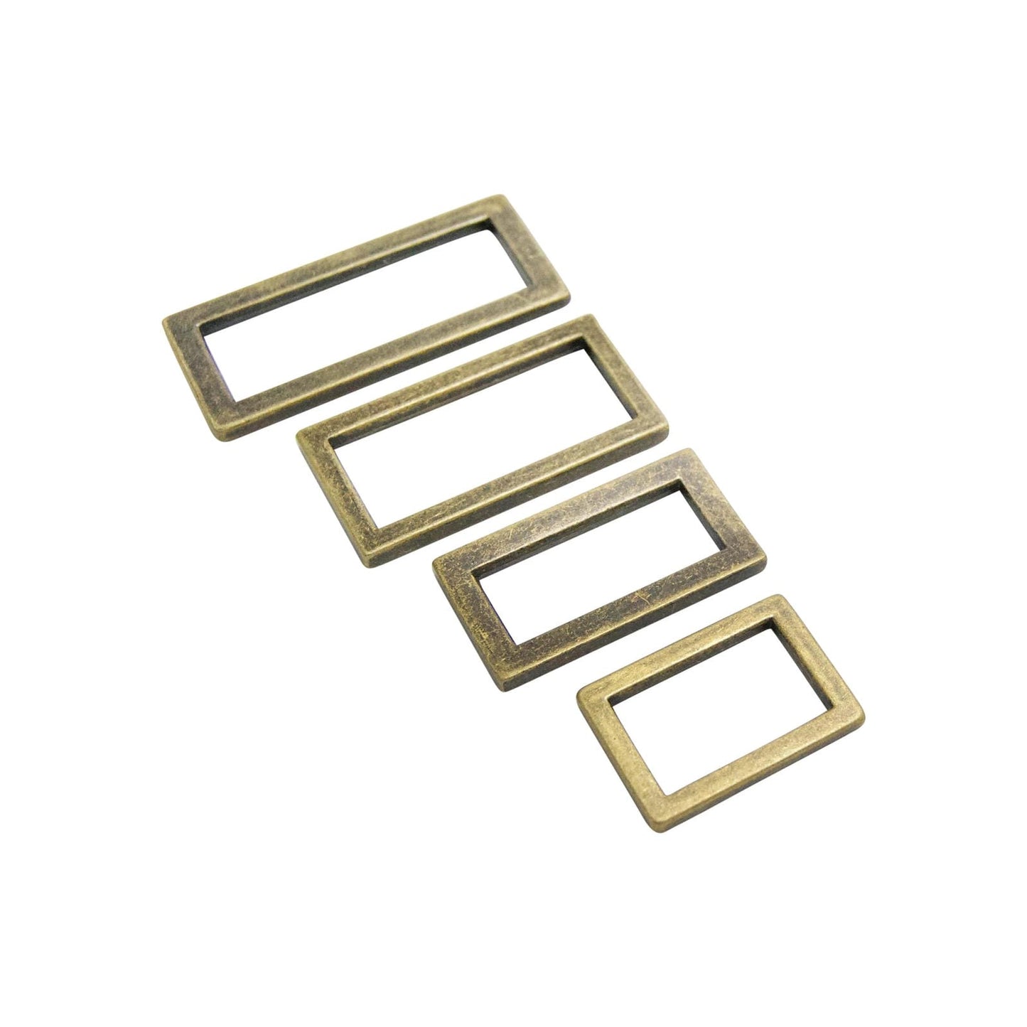 rectangle alloy bag connectors in antique brass