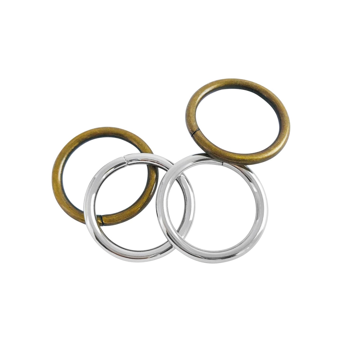 25mm O rings connectors in silver