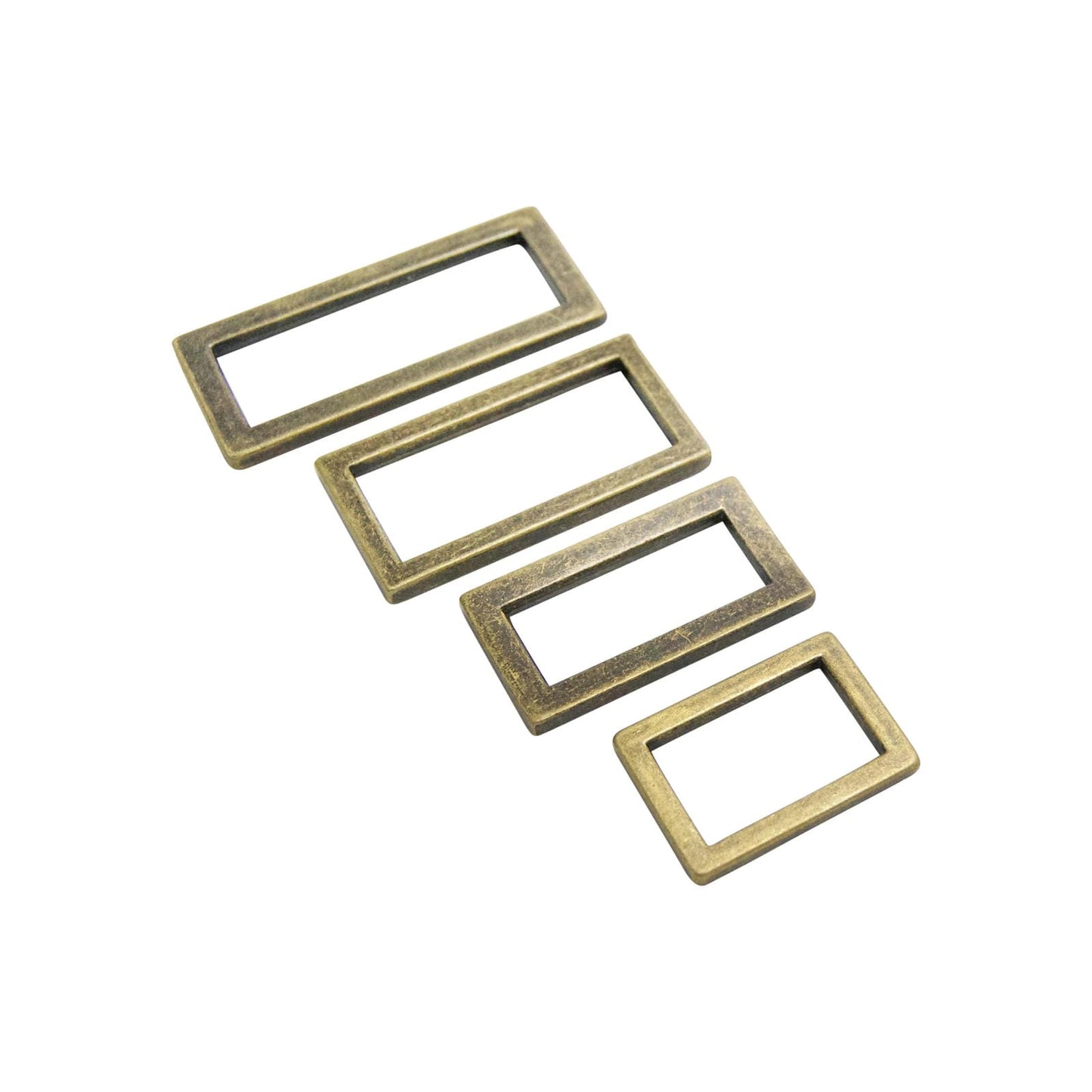 rectangle rings in antique brass, available in 3 sizes