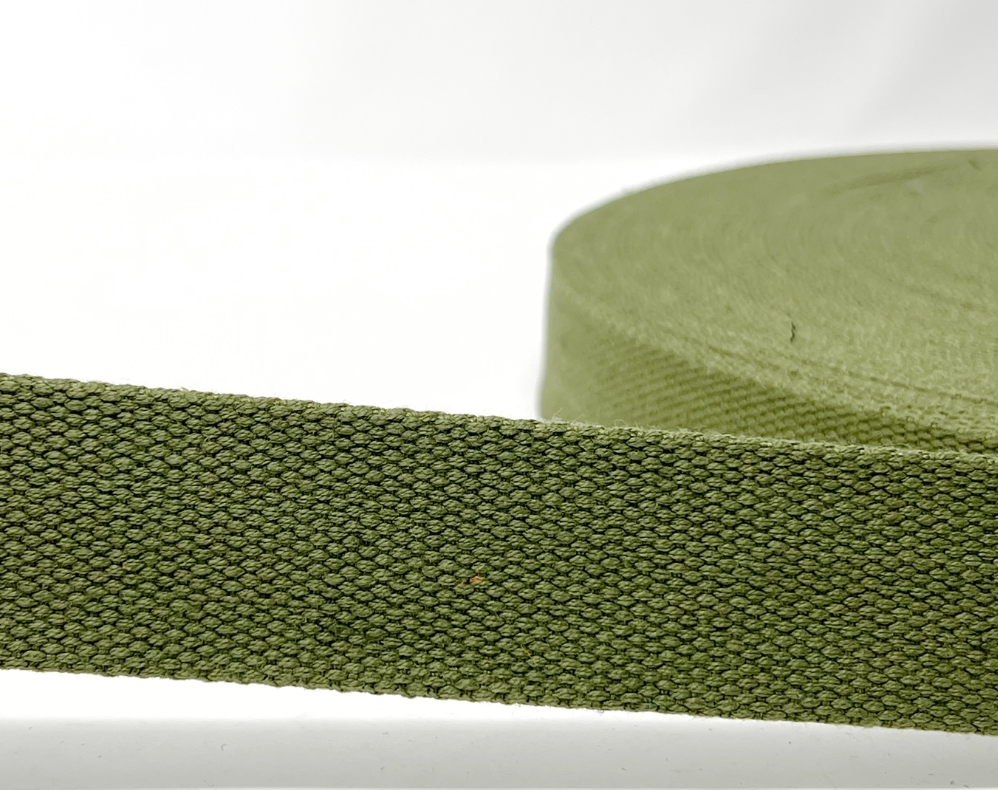 Olive Green cotton webbing for bag making