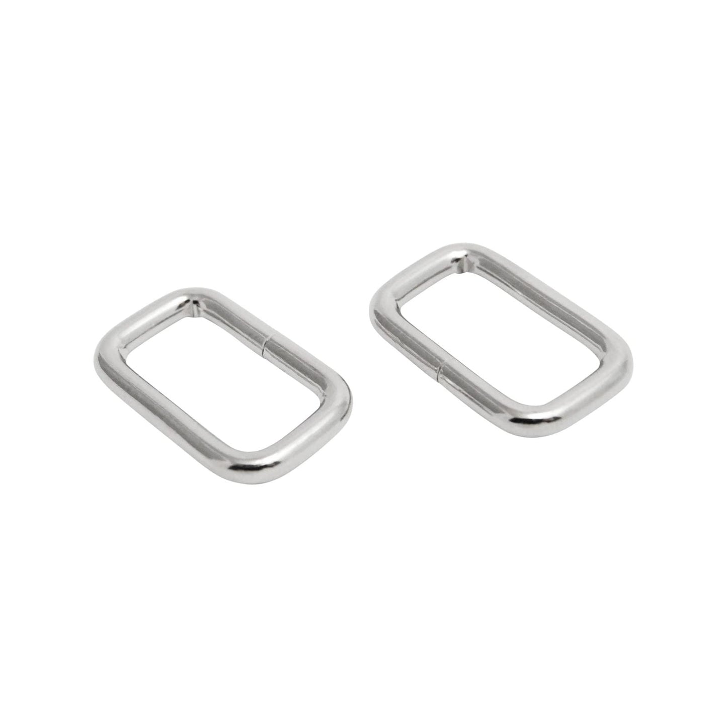 3/4" (20mm) wire form rectangle rings in silver