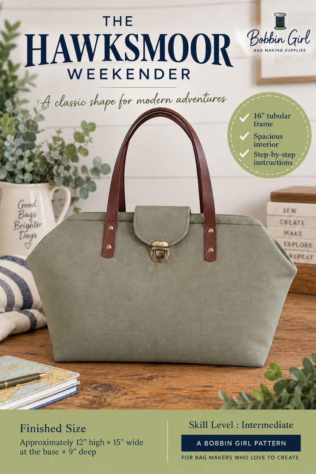 The Hawksmoor Weekender – PDF Sewing Pattern