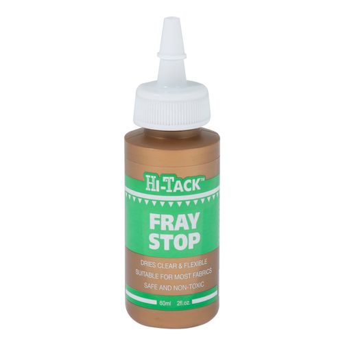 Fray Stop dries clear and is suitable for most fabrics