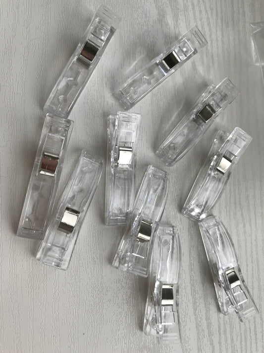 Long Sewing Clips - Clear Colour