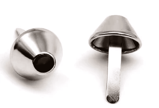 15mm silver bucket bag feet come with washers for fixing 