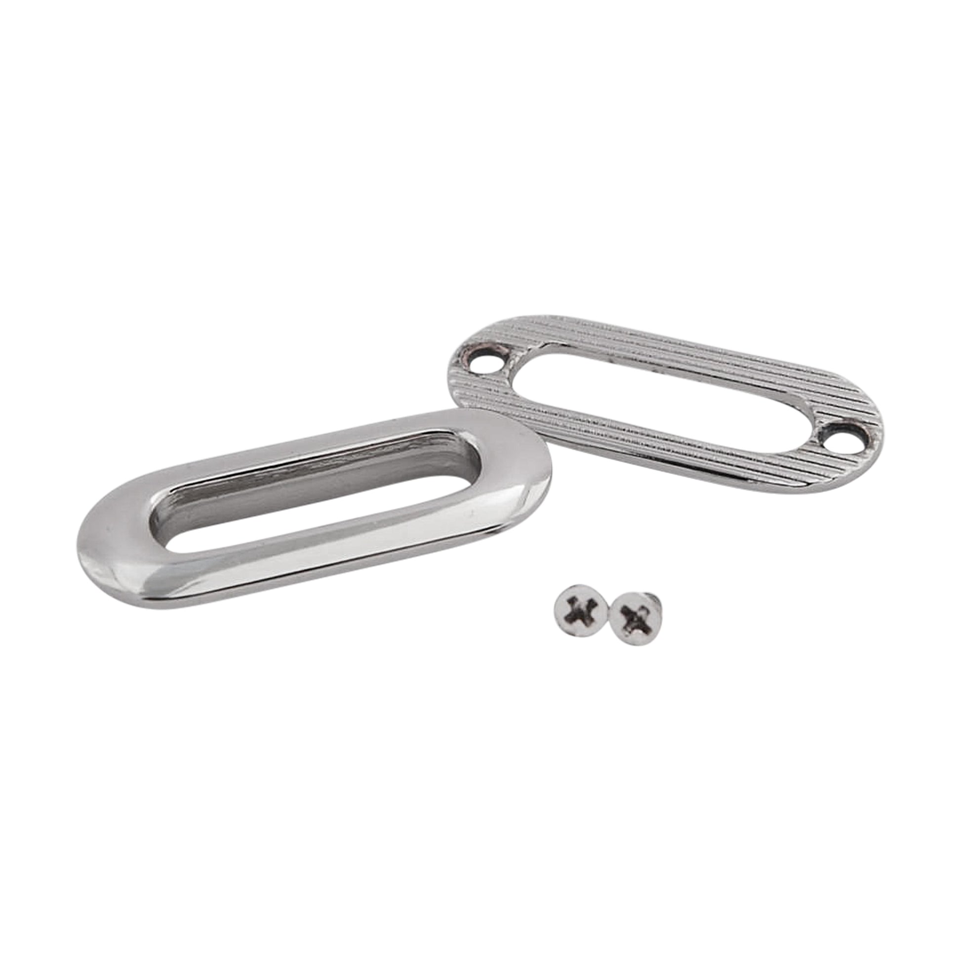 Oval eyelets are easy to install, they are held together by little screws 