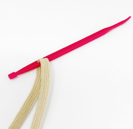Use the Pink Pokey Thing as a bodkin to thread elastic or cord through fabric channels 