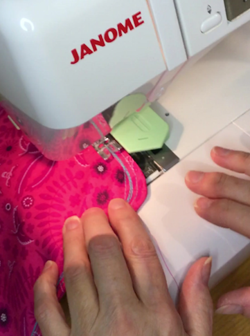 accurate seam allowances by using a seam guide