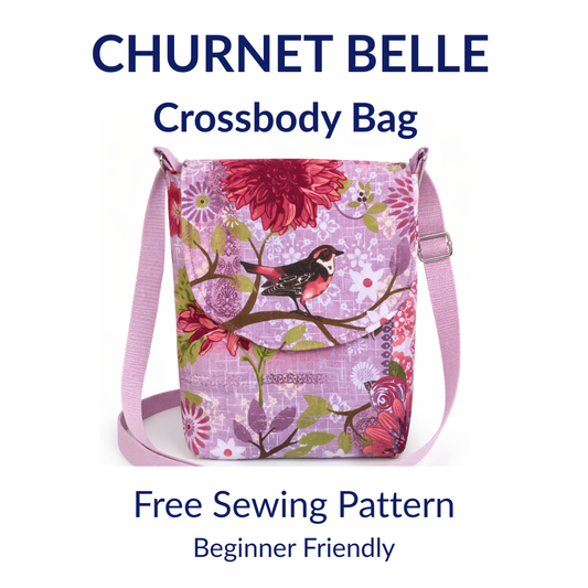 The Churnet Belle Crossbody Bag – Free Sewing Pattern (Beginner Friendly)