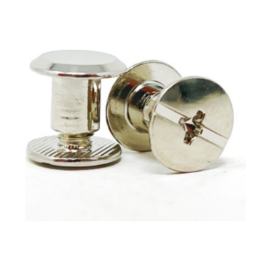 Chicago Screws are available in silver and antique brass, they have a 10mm post and 6mm diameter
